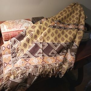 South-west pattern Shawl with fringe.